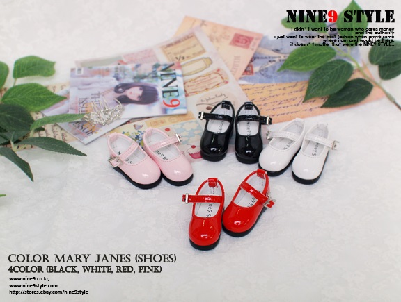 Color Mary Janes (Red)